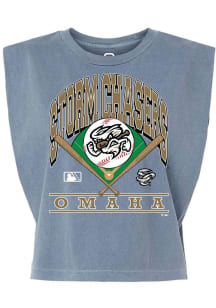 Summit Sportswear Omaha Storm Chasers Womens Navy Blue Homefield Tank Top