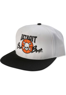 Detroit Pistons White Two-Tone Bad Boys Mens Snapback Hat