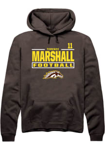 Terence Marshall Western Michigan Broncos Mens Brown Football NIL Stacked Box Player Hood