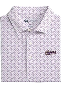 Onward Reserve LSU Tigers Mens White Batters Up Short Sleeve Fashion Polo