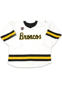 Western Michigan Broncos Mens White Replica Hockey Jersey
