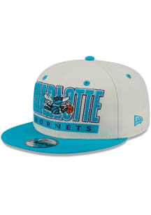 New Era Charlotte Hornets Cream Classic 9FIFTY Mens Snapback Hat