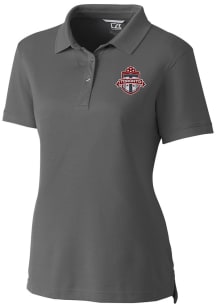 Cutter and Buck Toronto FC Womens Graphite Advantage Short Sleeve Polo Shirt