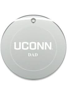 UConn Huskies Dad Round Ornament - White