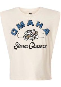 Summit Sportswear Omaha Storm Chasers Womens White Vintage Arch Script Tank Top