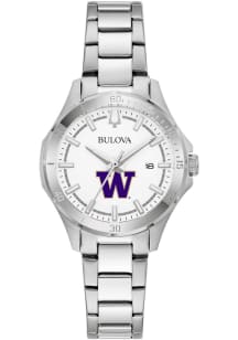 Bulova Washington Huskies Sport Stainless Steel Womens Watch