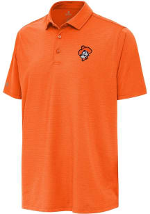 Antigua Oklahoma State Cowboys Mens Orange Hurdle Short Sleeve Polo