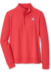 Peter Millar Nebraska Cornhuskers Womens Red Perth Qtr Zip Elevated