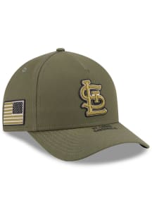 New Era St Louis Cardinals 2026 MLB Armed Forces Day 9FORTY M Crown AF Adjustable Hat - Olive