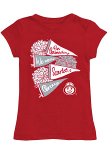 Vive La Fete Ohio State Buckeyes Girls Red Lexie Short Sleeve Tee