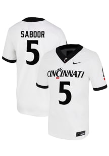 Quavo Saboor  Nike Cincinnati Bearcats White NIL Name And Number Football Jersey