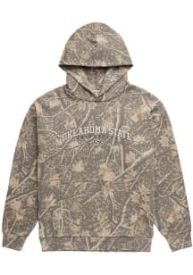 Uscape Oklahoma State Cowboys Mens Natural Camo Back Bay Camo Long Sleeve Hoodie
