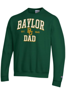 Champion Baylor Bears Mens Green Est Date Dad Powerblend Long Sleeve Crew Sweatshirt