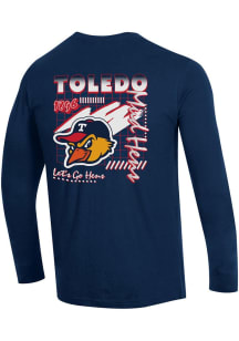 Champion Toledo Mud Hens Navy Blue Stadium 3 Hit Long Sleeve T Shirt