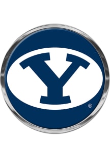 BYU Cougars Chrome Car Emblem - Grey