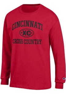 Champion Cincinnati Bearcats Red Cross Country Icon Jersey Long Sleeve T Shirt