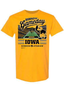 Iowa Hawkeyes Gold Football Gameday Short Sleeve T Shirt