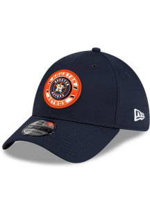 New Era Houston Astros Mens Navy Blue TPU Front Featherweight Poly 39THIRTY Flex Hat
