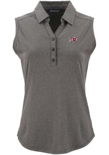 Cutter and Buck Utah Utes Womens Black Forge Eco Polo Shirt