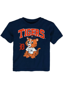 Paws  Outer Stuff Detroit Tigers Toddler Navy Blue Mascot 3.0 Short Sleeve T-Shirt