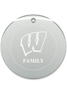 Wisconsin Badgers Family Round Ornament - White