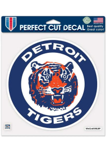 Detroit Tigers Perfect Cut 8x8 Vintage Auto Decal - Navy Blue