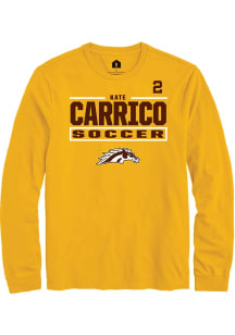 Kate Carrico Western Michigan Broncos Gold NIL Stacked Box Long Sleeve Player T Shirt