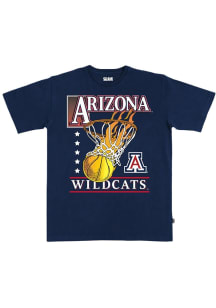 SLAM Arizona Wildcats Navy Blue Basketball Hoops Heavyweight Short Sleeve T Shirt