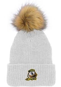 LogoFit Oregon Ducks White Belgian Womens Knit Hat