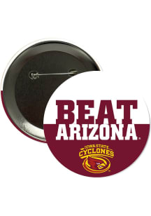 Iowa State Cyclones BEAT Arizona 3" Button - Cardinal