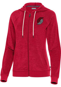 Antigua Portland Trail Blazers Womens Navy Blue Favorite Long Sleeve Full Zip Jacket