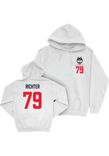 Christian Richter UConn Huskies Mens White NIL Logo Player Hood