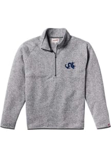 Drexel Dragons Mens Grey Saranac Long Sleeve Qtr Zip Pullover