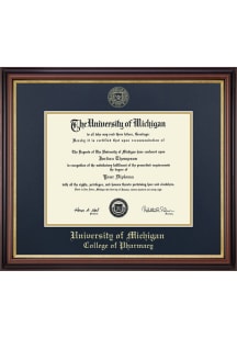 Michigan Wolverines Embossed Regency Gold College of Pharmacy Diploma Frame - Navy Blue