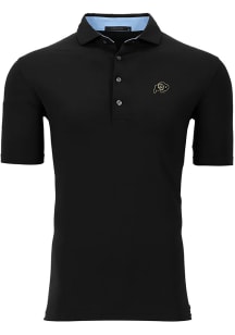 Greyson Colorado Buffaloes Mens Black Tala Short Sleeve Fashion Polo
