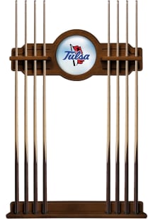 Tulsa Golden Hurricane Solid Wood Cue Rack Pool Table