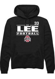 Eli Lee Ohio State Buckeyes Mens Black Football NIL Stacked Box Player Hood