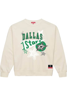 Mitchell and Ness Dallas Stars Womens White School Spirit Crew Sweatshirt