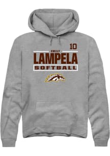 Emily Lampela Western Michigan Broncos Mens Grey NIL Stacked Box Player Hood