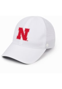 Nebraska Cornhuskers White Performance Ponyback Womens Adjustable Hat
