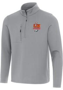 Antigua Philadelphia Eagles Mens Grey 2024 Super Bowl Champions Insider Long Sleeve Qtr Zip Pullov..