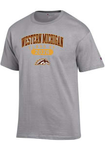 Champion Western Michigan Broncos Grey Arch Pill Class of 2026 Jersey Short Sleeve T Shirt
