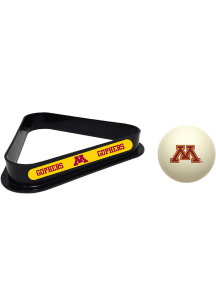 Minnesota Golden Gophers Team Logo Cue Ball Combo Billiard Ball Rack