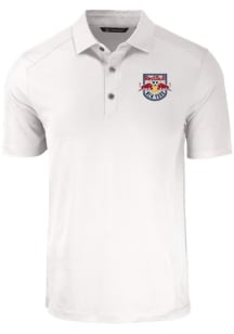 Cutter and Buck New York Red Bulls Mens White Forge Recycled Short Sleeve Polo