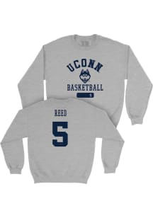 Tarris Reed UConn Huskies Mens Grey NIL Varsity Player Crew
