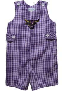 Vive La Fete Minnesota State Mankato Mavericks Toddler Purple Gingham Overalls