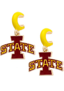 Iowa State Cyclones Logo Hoop Womens Earrings
