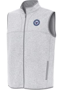 Antigua Navy Mens Grey Fortune Sleeveless Jacket