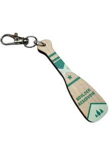 Boulder Boulder Reservoir Wooden Paddle Keychain - Green
