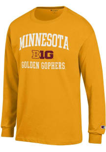 Champion Minnesota Golden Gophers Gold Big Ten Jersey Long Sleeve T Shirt